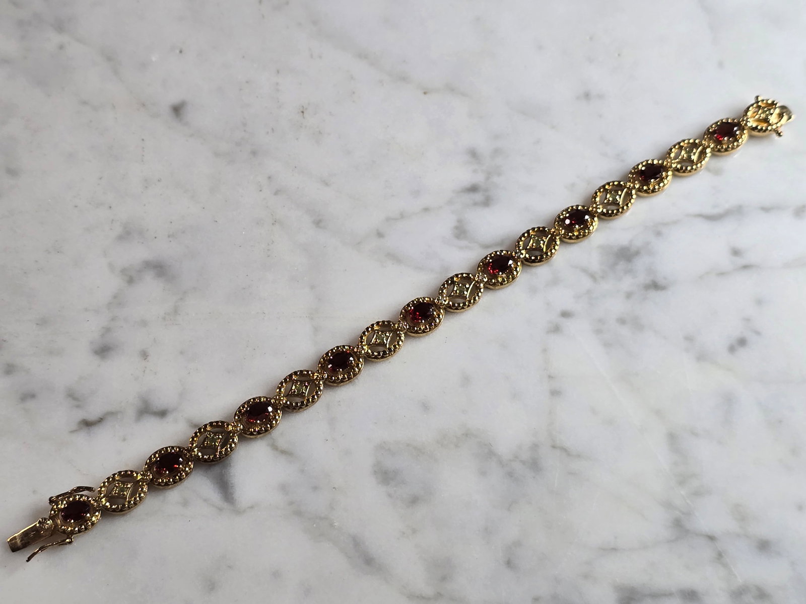 Womens Vintage Estate Sterling Silver Gold Tone Bracelet (1 of 5)