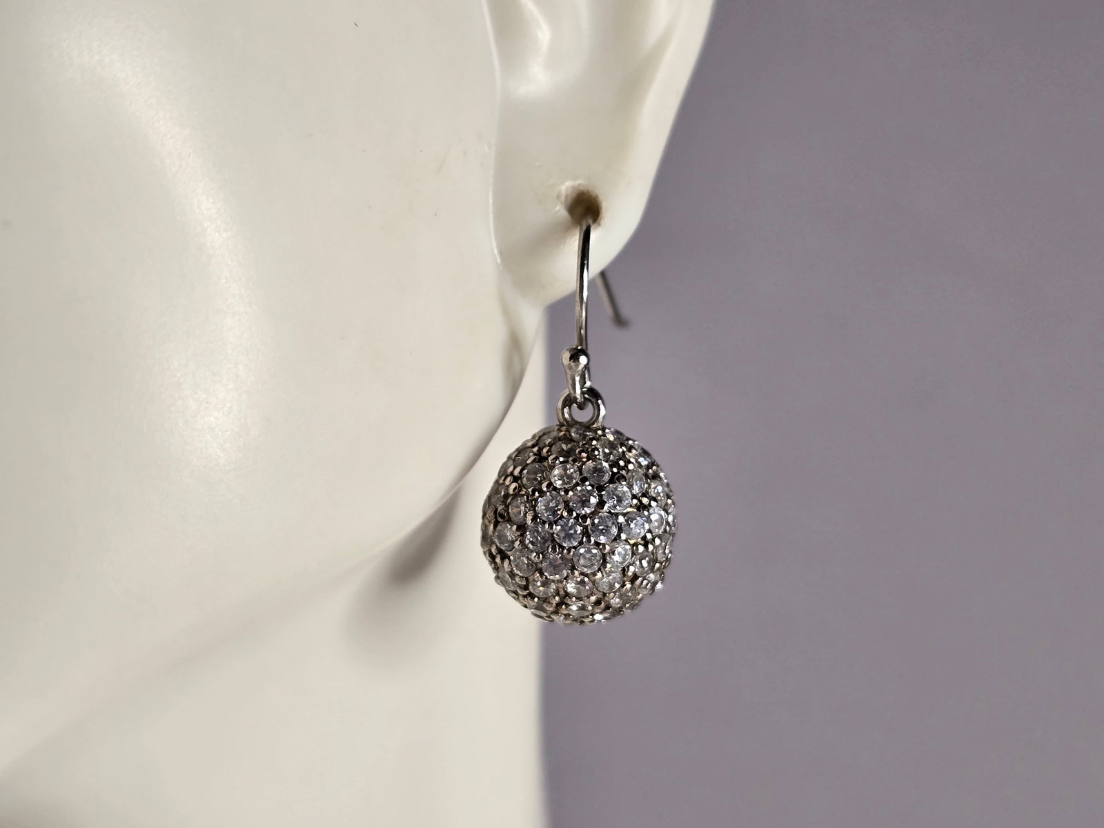 Womens Vintage Estate Sterling Silver Modernist Earrings (1 of 3)