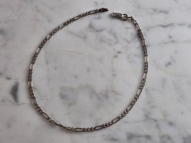 Womens Vintage Estate Sterling Silver Modernist Anklet