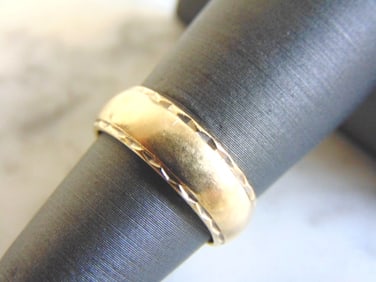 Vintage Estate 14K Yellow Gold Band Wedding Ring