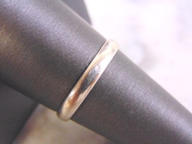 Vintage Estate 10K White Gold Band Wedding Ring