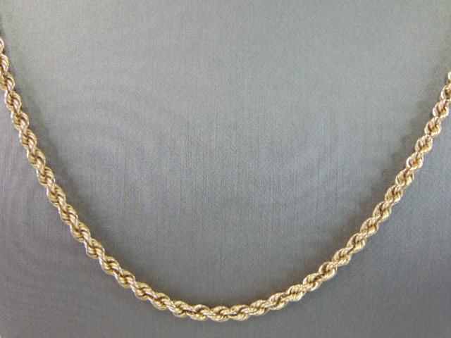 Heavy Vintage Estate 14K Gold Rope Necklace (1 of 4)
