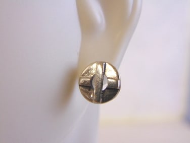 Womens Vintage Estate Sterling Silver Earring