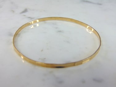 Womens Vintage Estate 17K Yellow Gold Bangle Bracelet