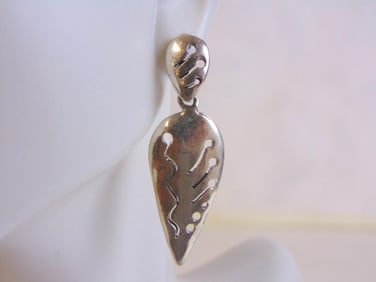 Womens Vintage Estate Sterling Silver Dangle Earrings