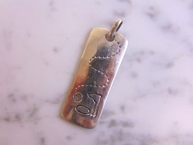 Vintage Estate Sterling Silver Golf Pendant