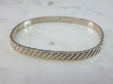 Womens Vintage Sterling Silver Modernist Bracelet