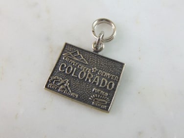 Womens Vintage Estate Sterling Silver Colorado Charm