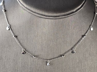 Womens Vintage Estate Sterling Silver Modernist Necklace