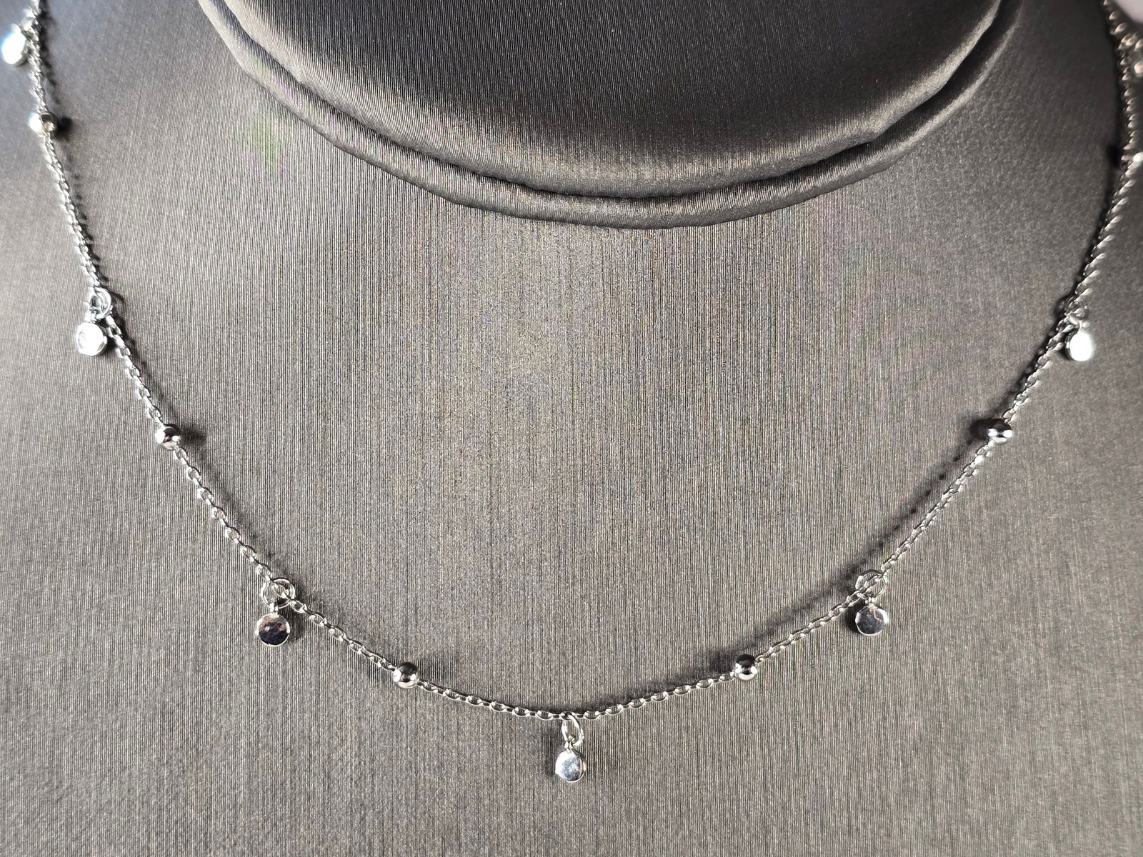 Womens Vintage Estate Sterling Silver Modernist Necklace (1 of 3)