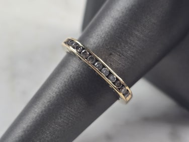 Womens Vintage Estate 10k Yellow Gold "I Love You" Diamond Ring