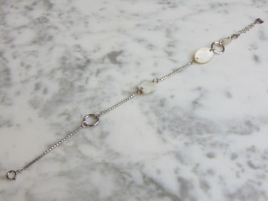 Womens Vintage Estate Sterling Silver Charm Bracelet