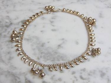 Womens Vintage Estate Sterling Silver Charm Bracelet