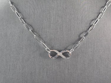 Womens Sterling Silver Hercules Knot Necklace
