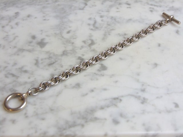 Womens Vintage Estate Sterling Silver Bracelet (1 of 3)