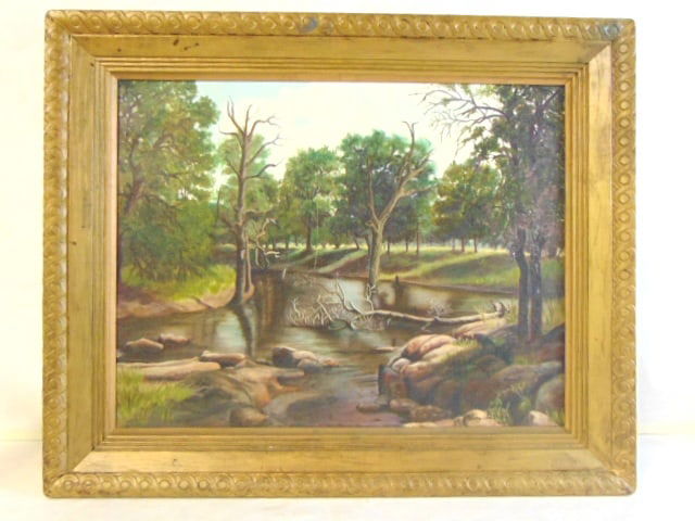 BEAUTIFUL VINTAGE ANTIQUE NATURE PAINTING SIGNED (1 of 4)