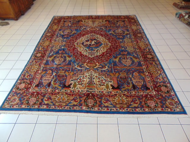 Vintage Estate Handmade Middle Eastern Kashan Rug (1 of 8)