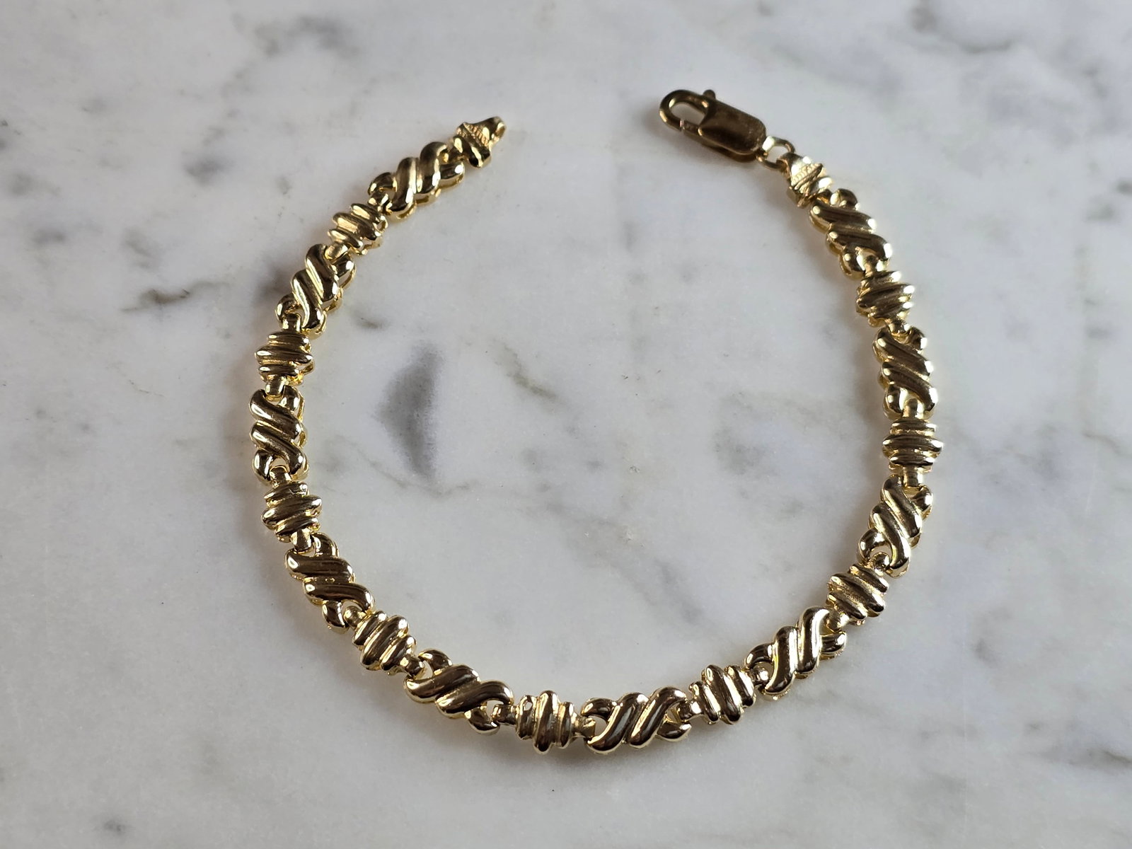 Womens Vintage Estate 14K Yellow Gold Bracelet (1 of 4)
