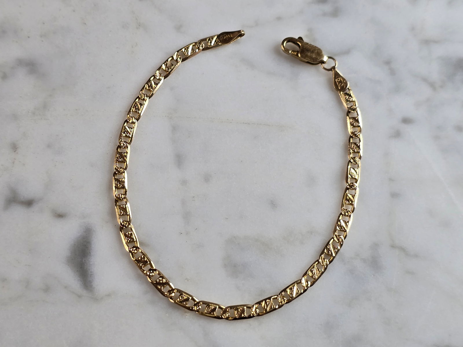 Womens Vintage Estate 14K Yellow Gold Italian Bracelet (1 of 3)