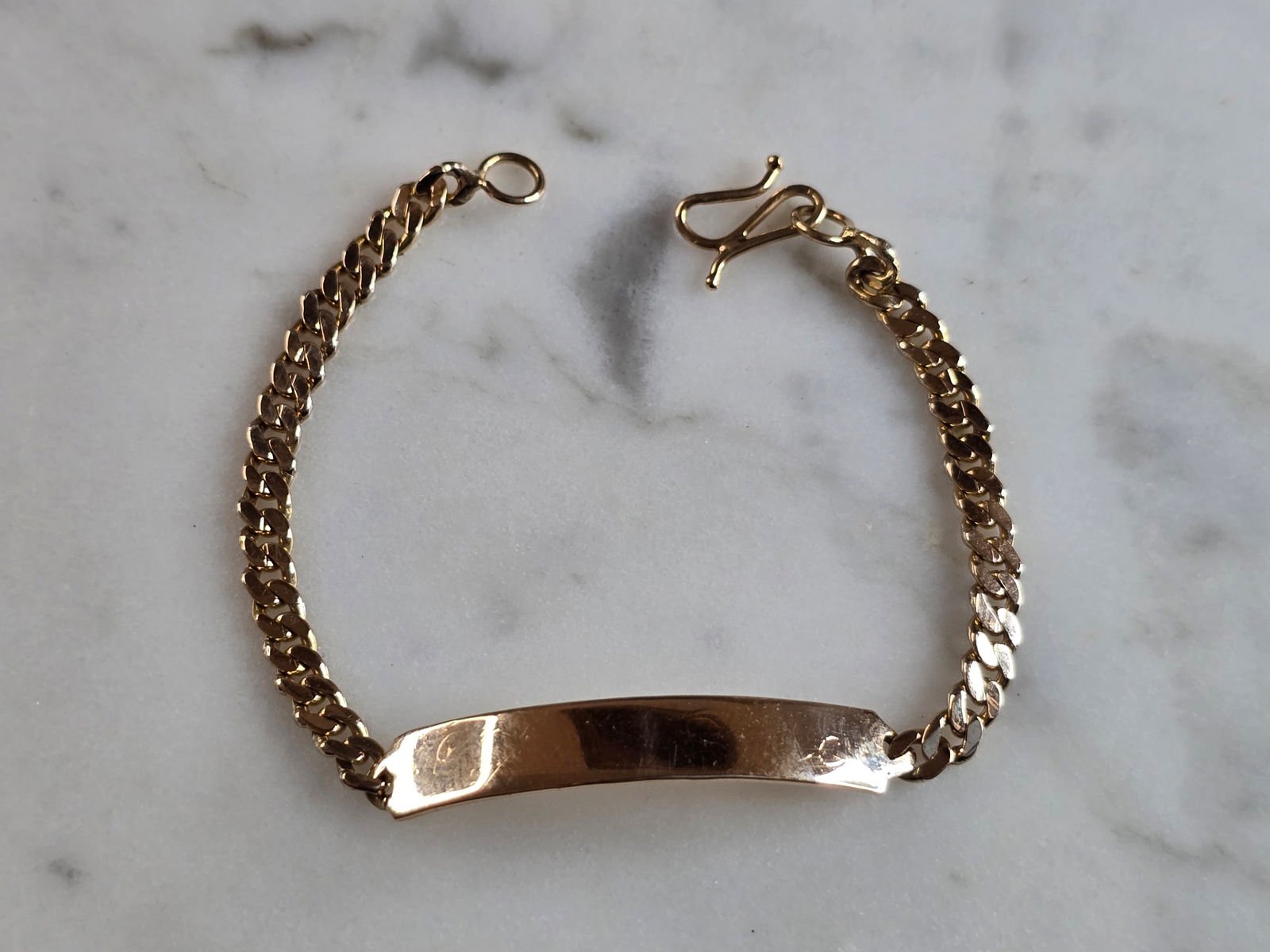 Womens Vintage Estate 14k Yellow Gold ID Bracelet (1 of 3)