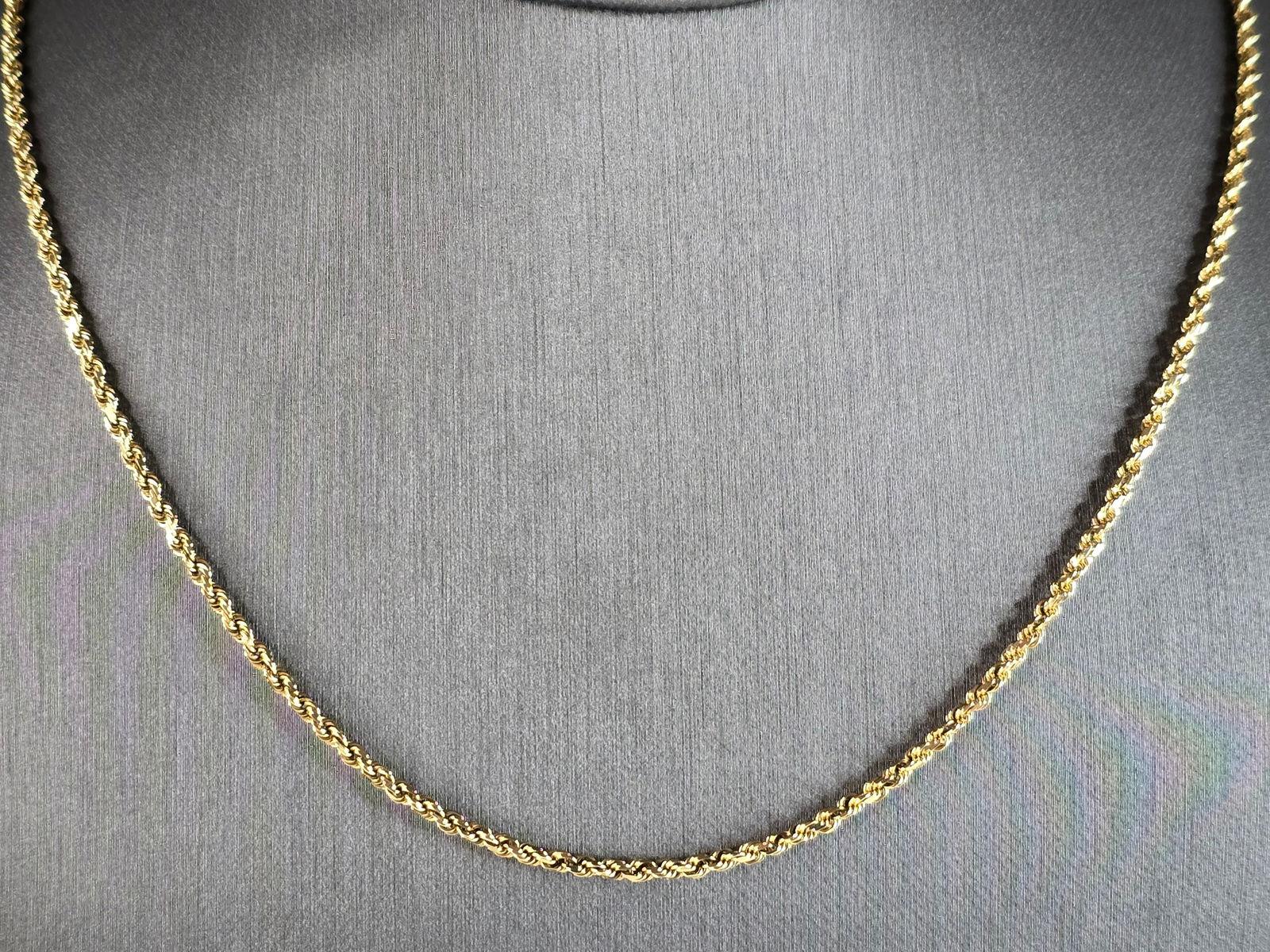 Womens Vintage Estate 14K Yellow Gold Rope Necklace (1 of 3)