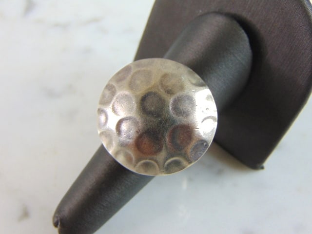 Womens Vintage Estate Sterling Silver Modernist Ring (1 of 6)