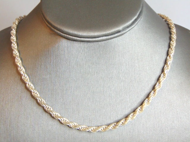 Womens Vintage Estate Sterling Silver Necklace (1 of 2)