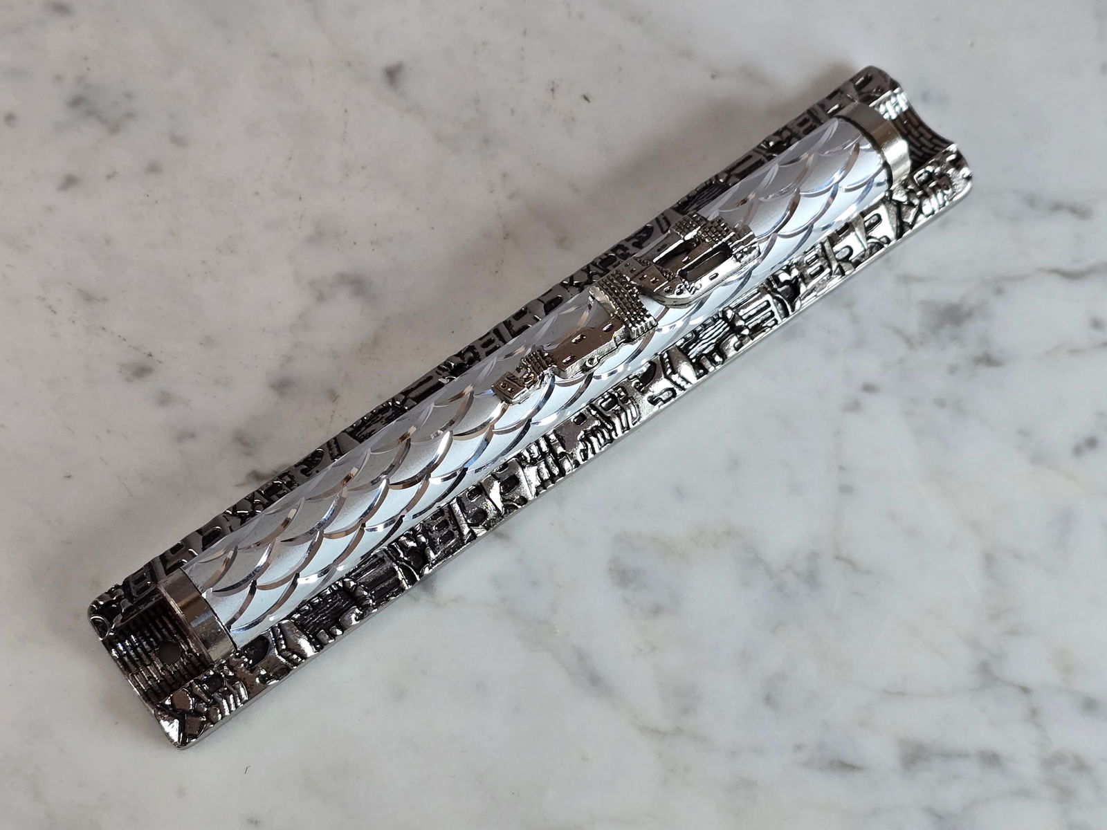 DECORATIVE COLLECTIBLE JEWISH OR JUDAICA WAILING WALL MEZUZAH (1 of 5)