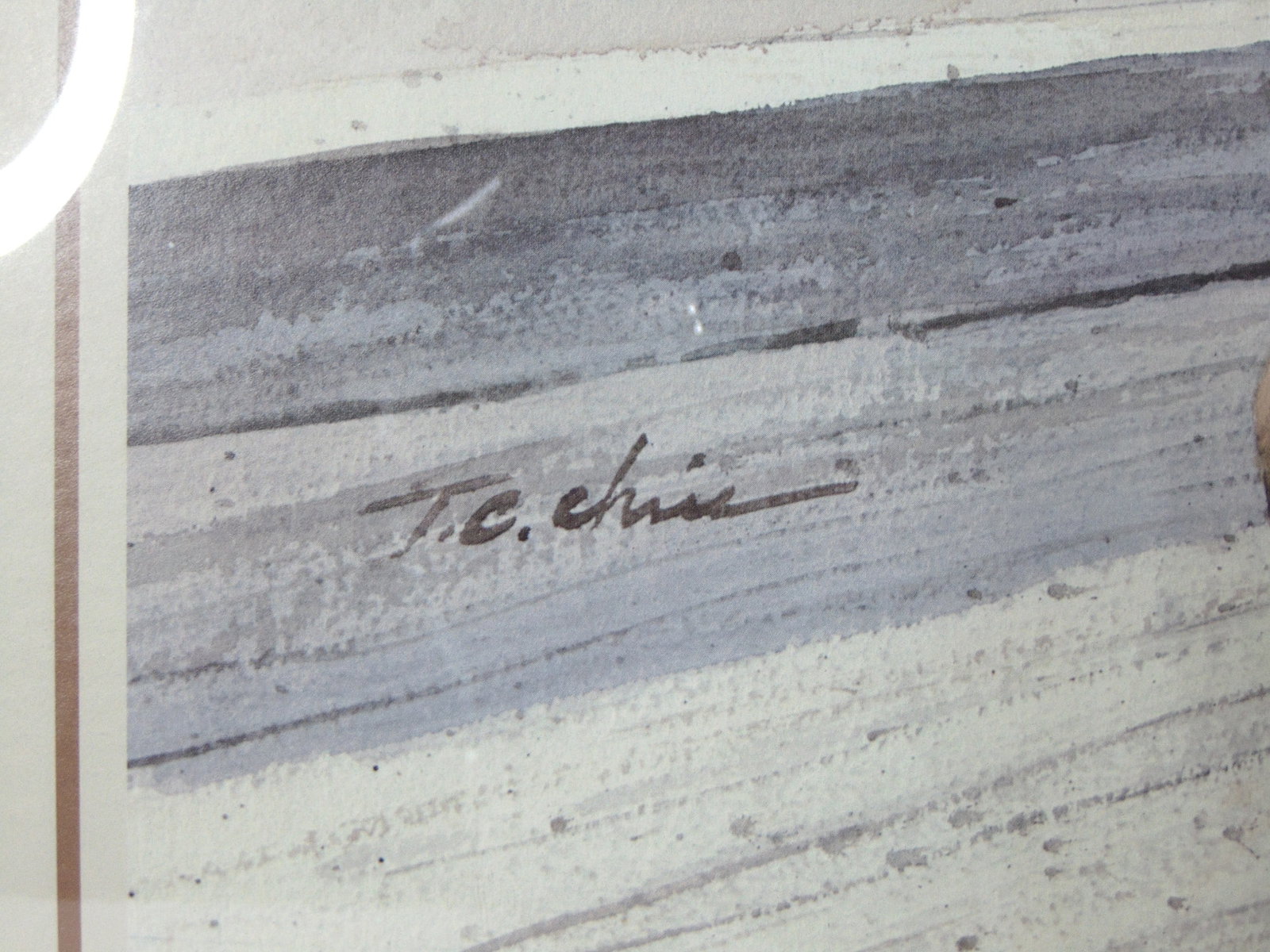 Vintage Artist Signed T.C. Chiu Floral Framed Art Print - 2