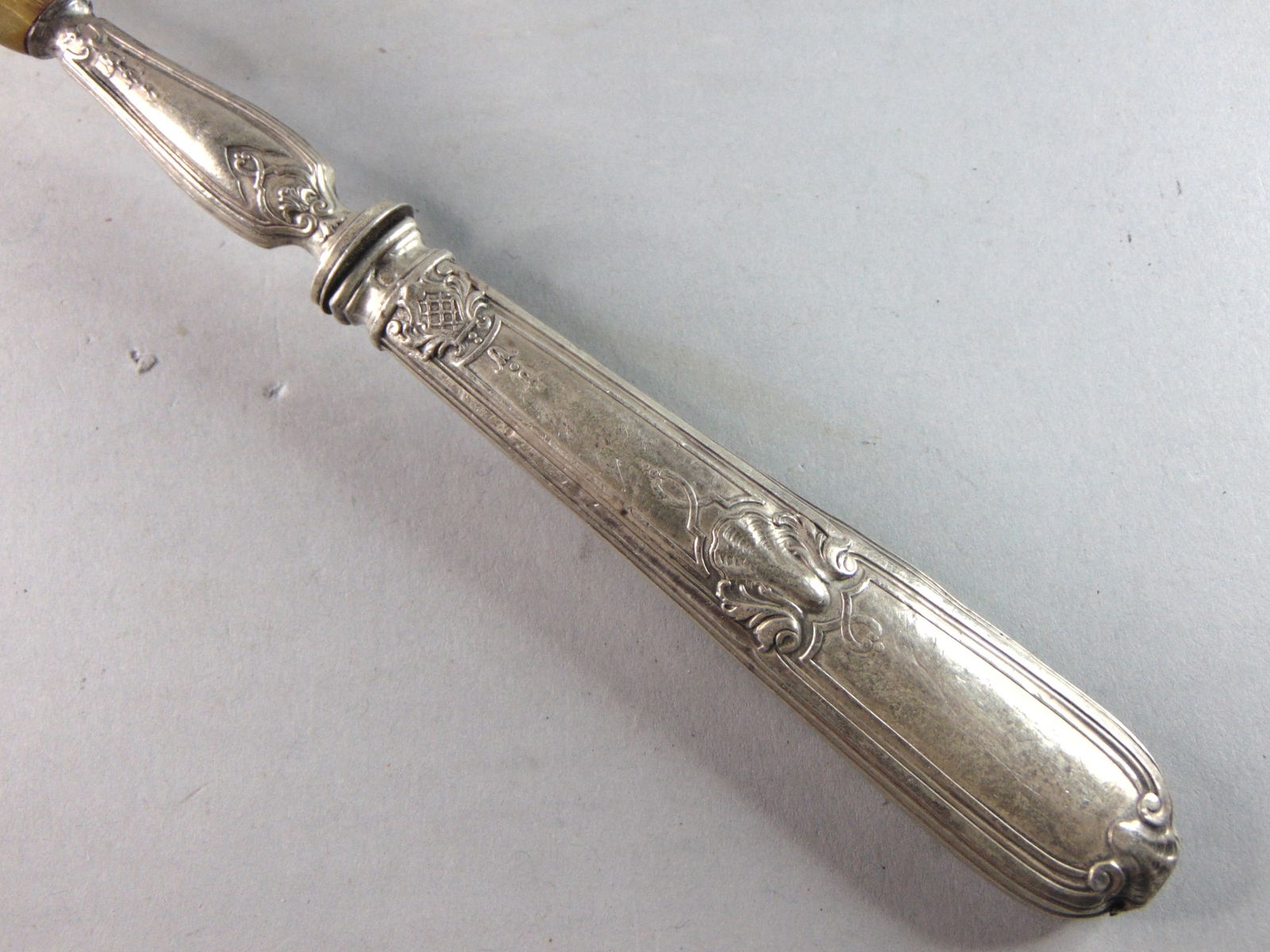 Antique Large Serving Spoon & Fork Set - 4