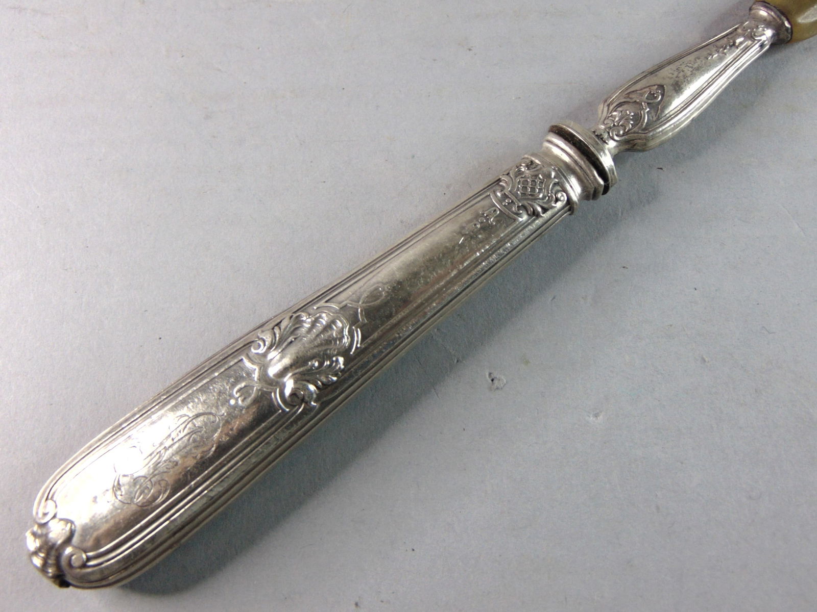 Antique Large Serving Spoon & Fork Set - 6