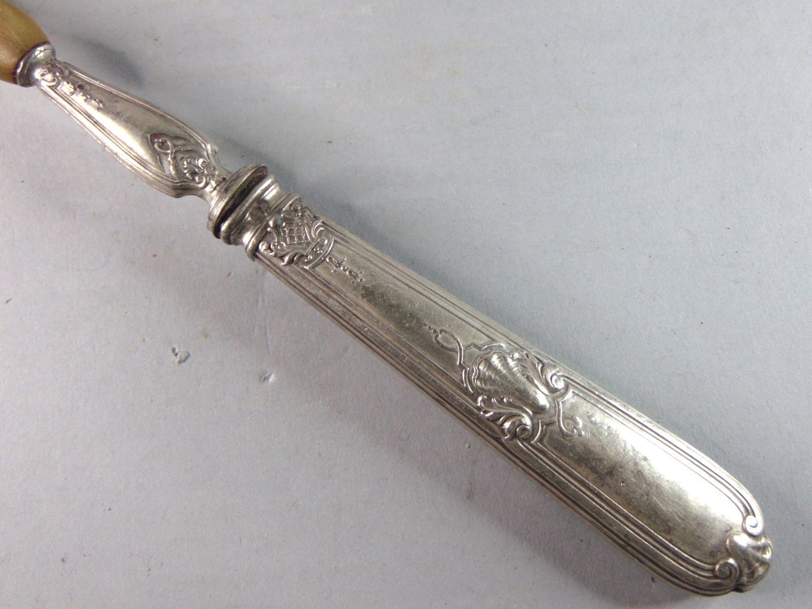 Antique Large Serving Spoon & Fork Set - 8