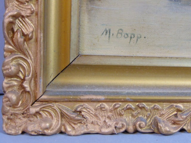 ANTIQUE SEASCAPE PAINTING BY LISTED ARTIST M. BOPP - 4