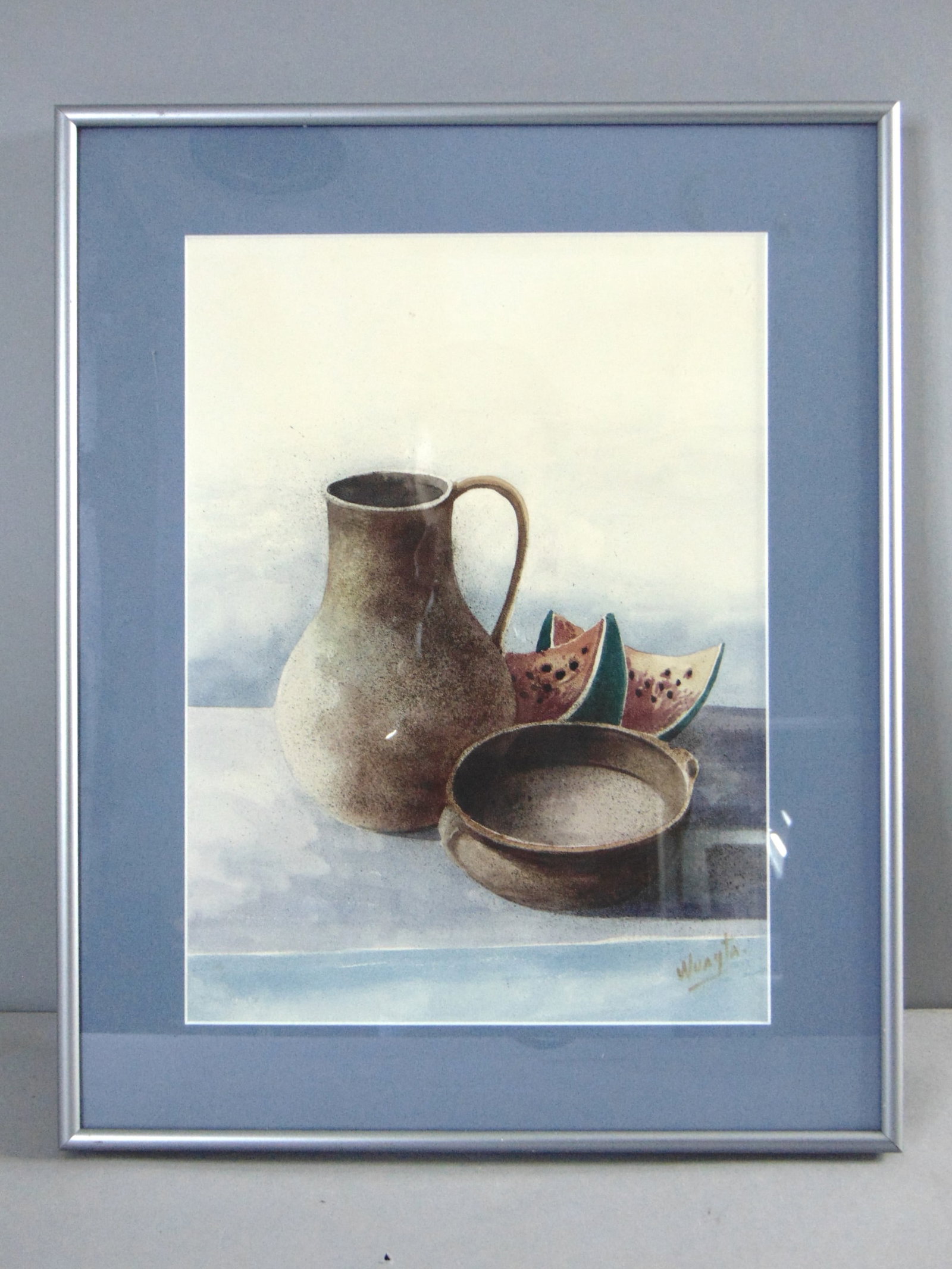 Vintage Artist Signed Framed Still Life Art Print (1 of 4)