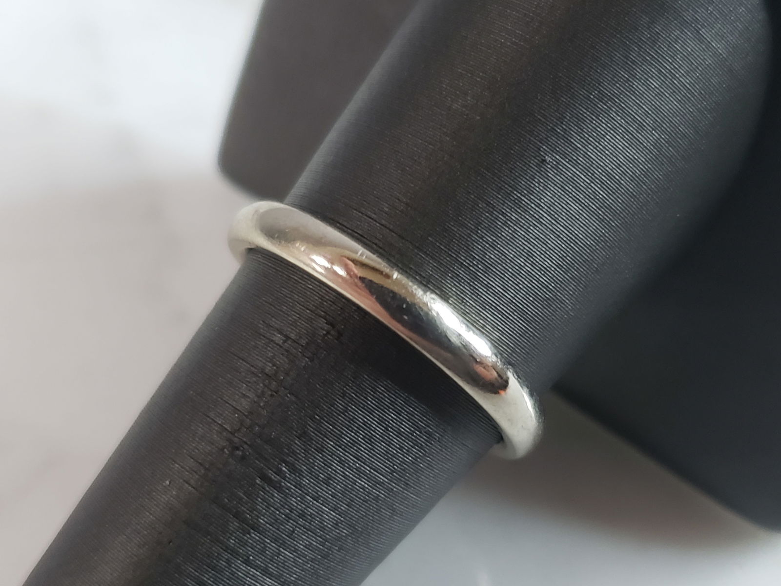 Vintage Estate 14K White Gold Wedding Band Ring (1 of 3)