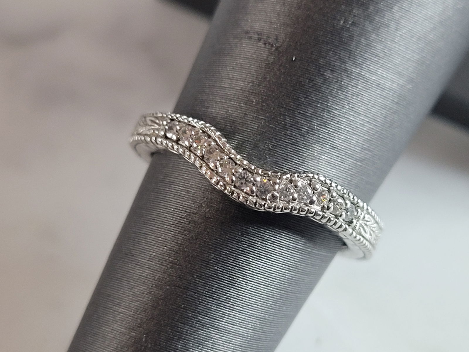 Womens Estate Sterling Silver CZ Ring (1 of 5)