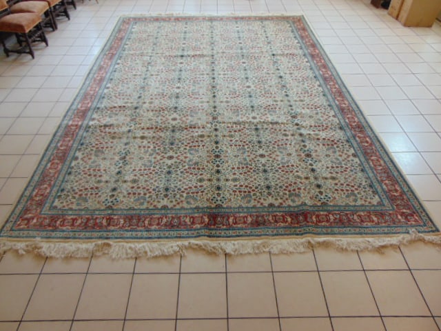 Vintage Estate Decorative Handmade Middle Eastern Kashan Rug (1 of 6)