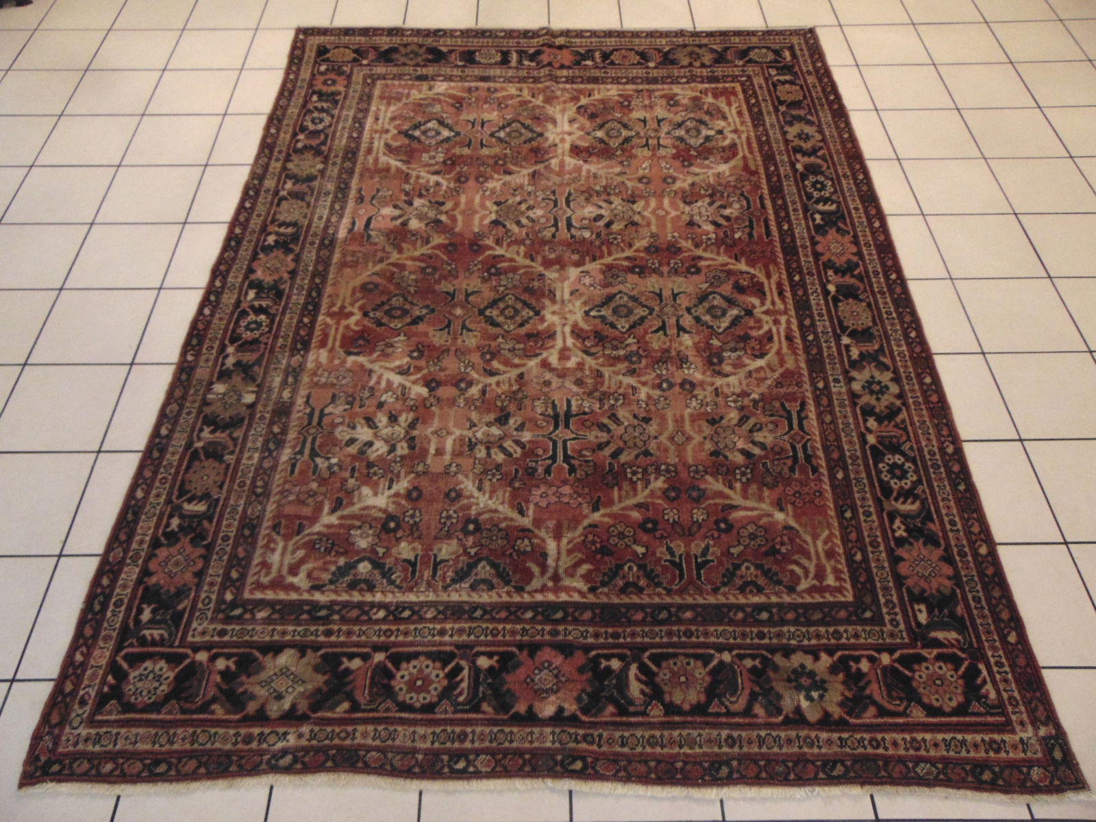 Vintage Estate Semi-Antique Handmade Middle Eastern Heriz Rug (1 of 7)