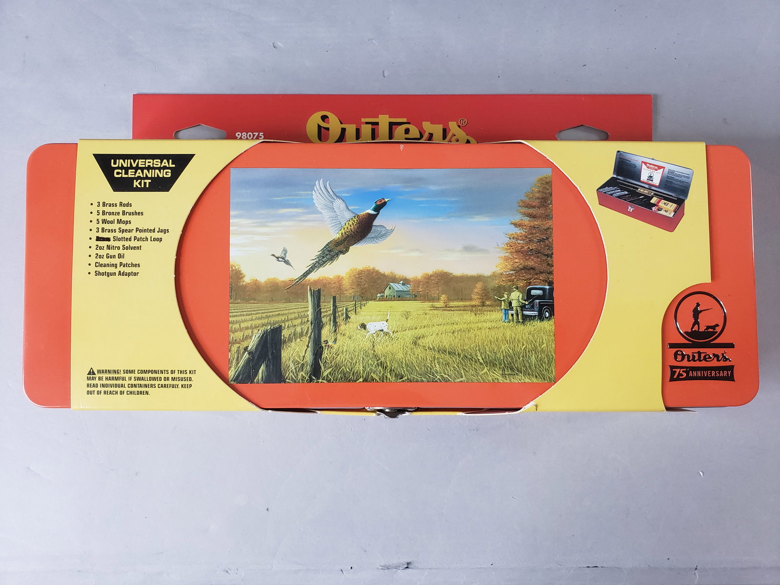 Outers 75th Anniversary Universal Tin Cleaning Kit New Collectible Tin Set: FOR SALE IS THIS OUTERS 75TH ANNIVERSARY UNIVERSAL TIN CLEANING KIT NEW COLLECTIBLE TIN SET. THIS MAKES A GREAT GIFT FOR THAT SOMEONE SPECIAL. IF ANY QUESTIONS, PLEASE ASK. BE SURE TO CHECK OUT OUR OT