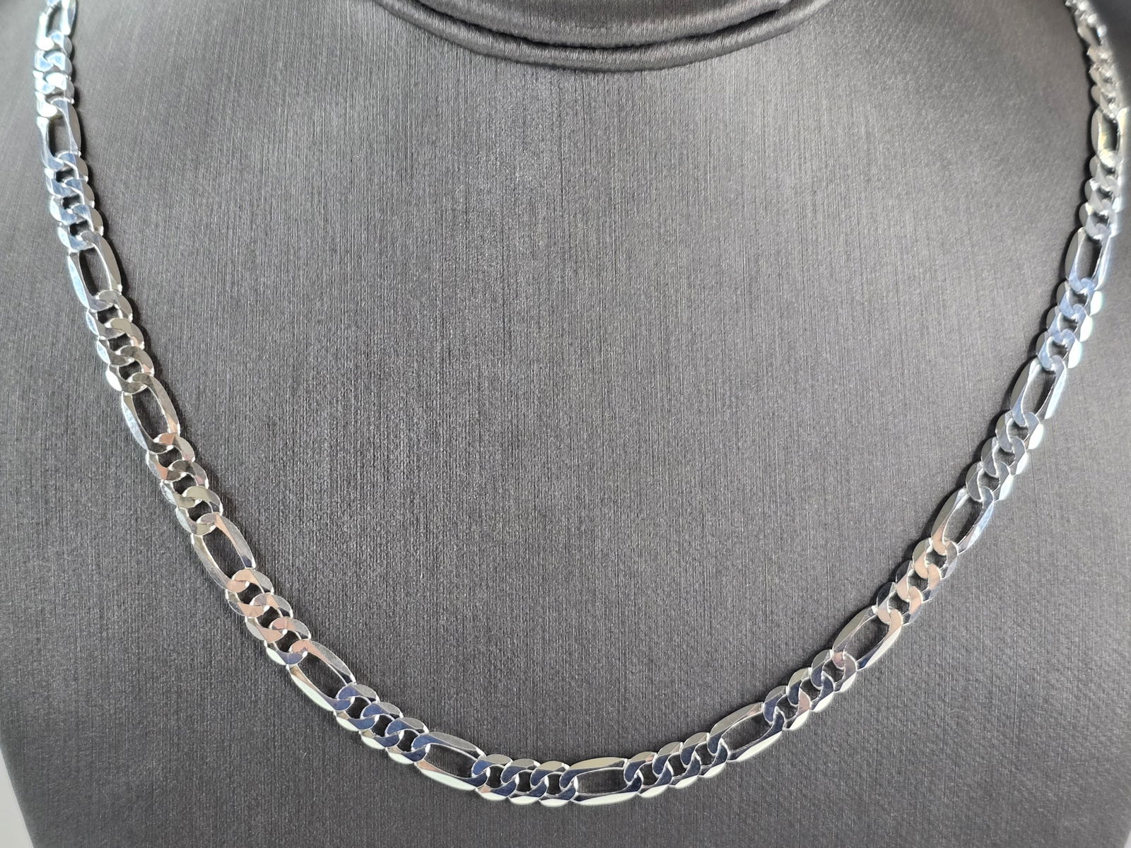 Mens Sterling Silver Italian Chain Link Necklace (1 of 3)