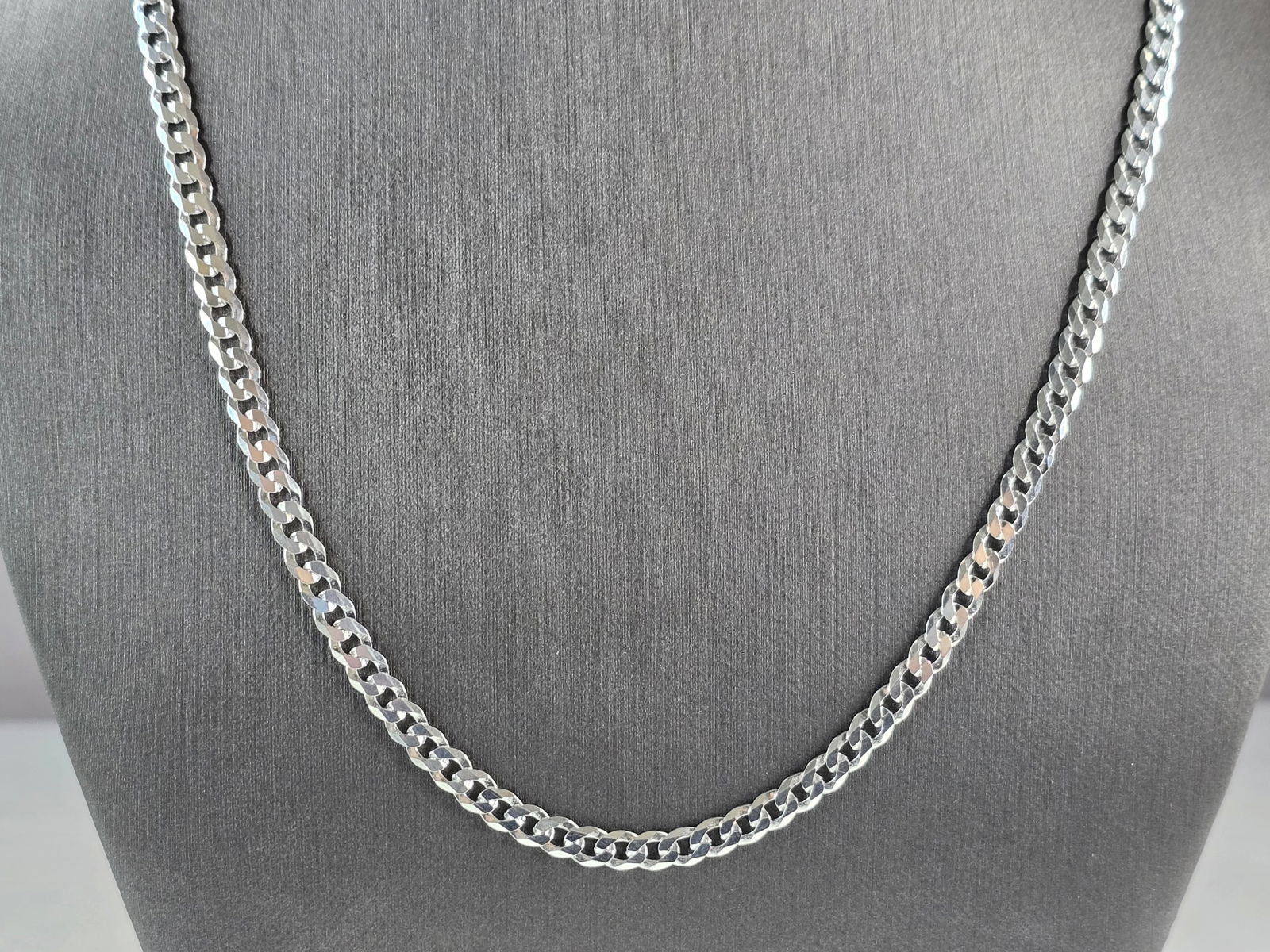 Mens Sterling Silver Italian Chain Link Necklace (1 of 3)
