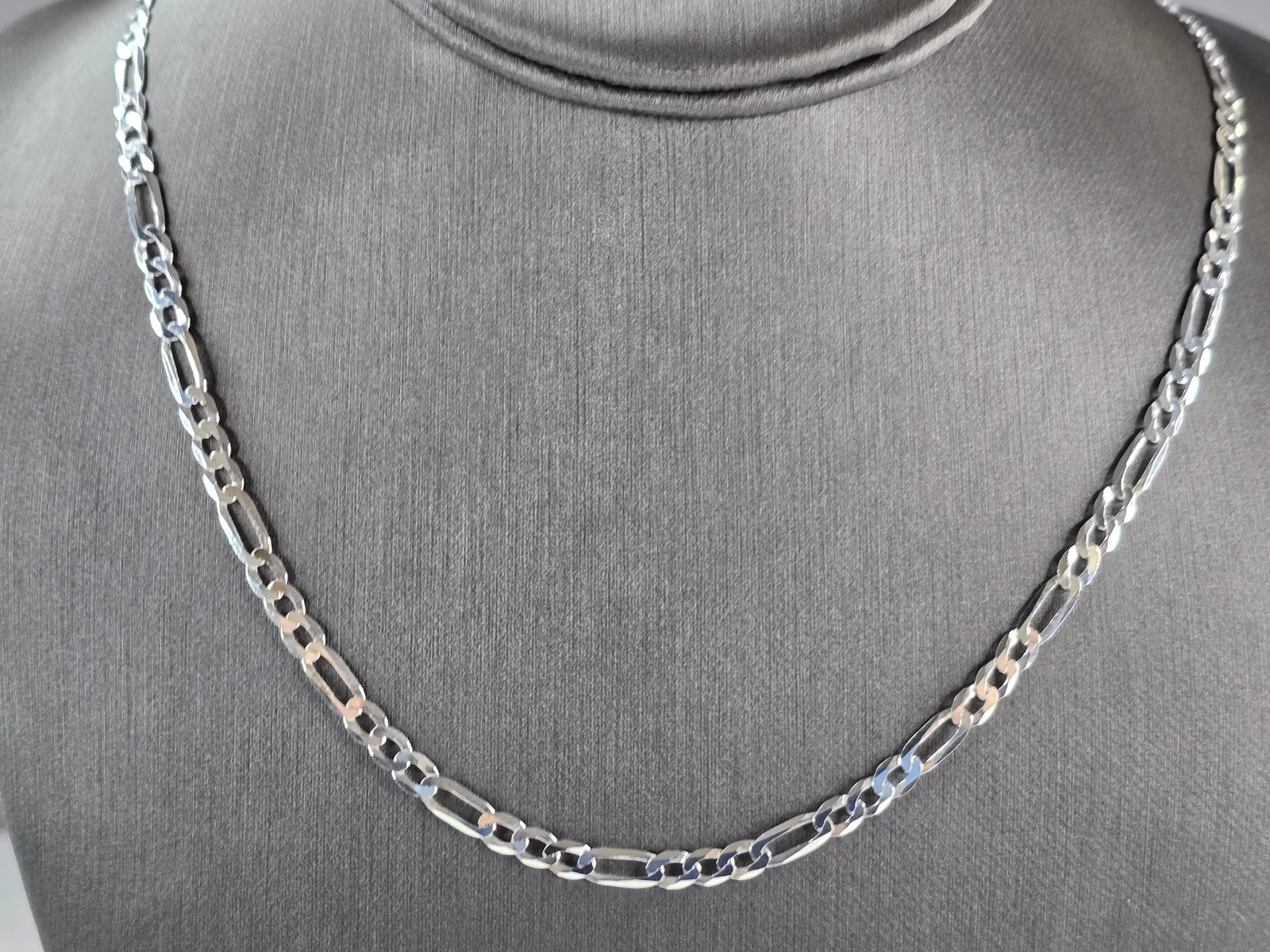 Mens Sterling Silver Chain Link Necklace (1 of 3)
