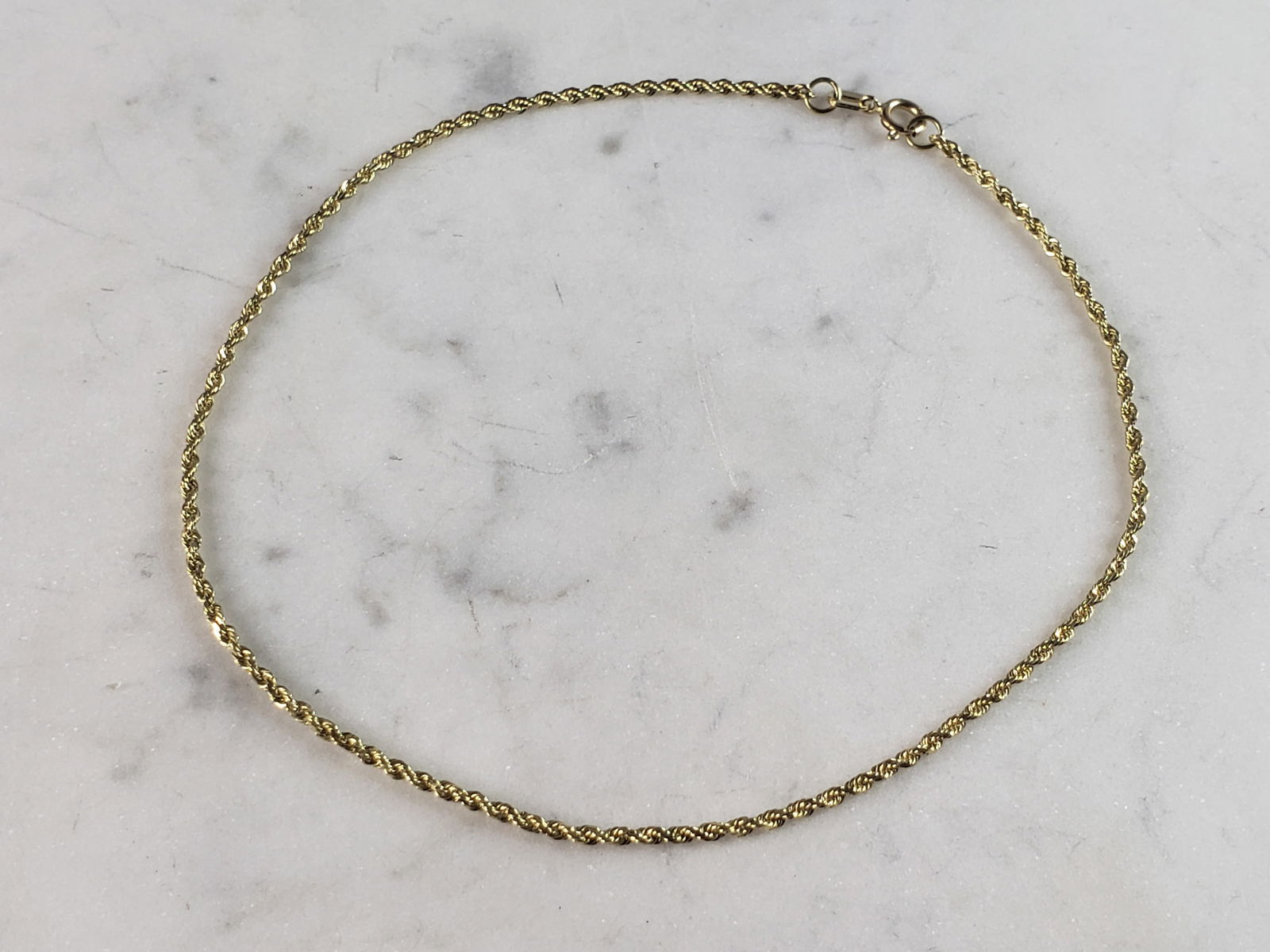 Womens Vintage Estate 14K Yellow Gold Rope Bracelet (1 of 3)