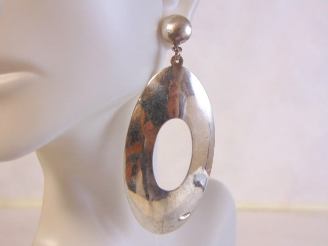 Womens Vintage Estate Sterling Silver Earrings (1 of 4)