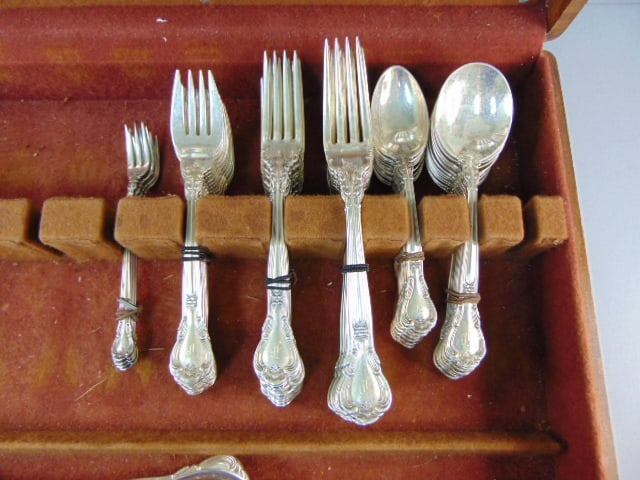 Gorham Sterling Silver Chantilly Monogram Flatware 78Pc - 3