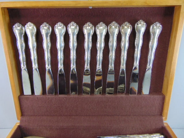 Gorham Sterling Silver Rondo Monogram Flatware 80pcs - 2