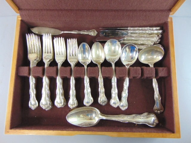 Gorham Sterling Silver Rondo Monogram Flatware 80pcs - 3