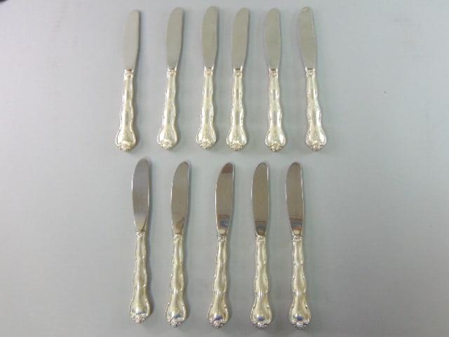 Gorham Sterling Silver Rondo Monogram Flatware 80pcs - 9