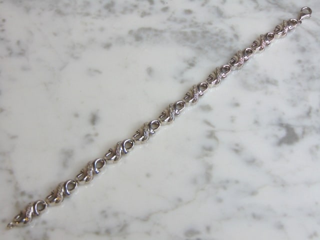 Womens Vintage Estate Sterling Silver Bracelet (1 of 3)