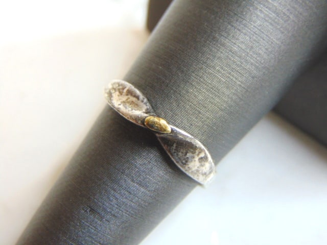 Womens Vintage Estate Sterling Silver Modernist Ring (1 of 4)
